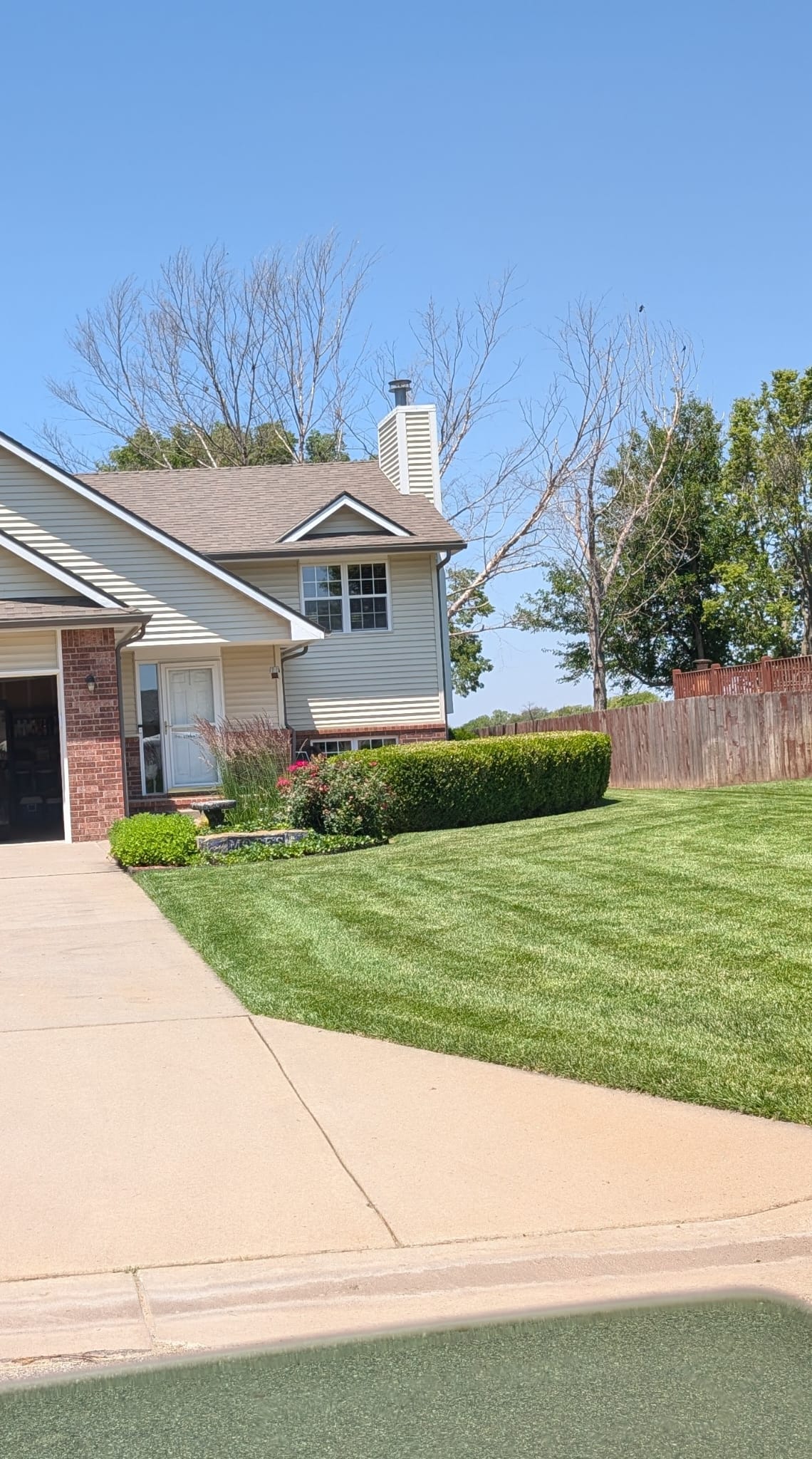 Protected lawn - no armyworm damage